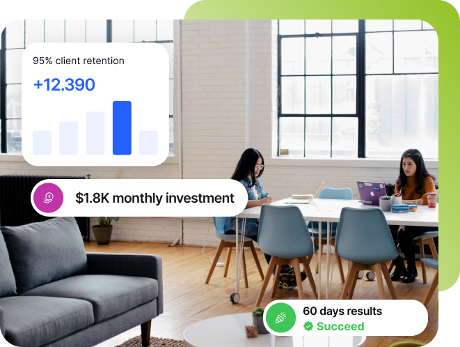 Monthly marketing investment range chart for service businesses