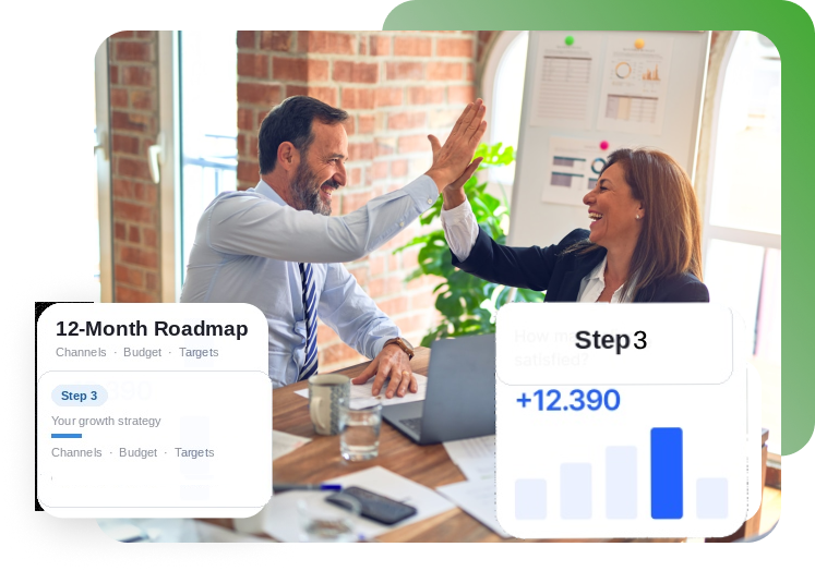 Step 3 – 12-month AI-driven marketing roadmap presentation
